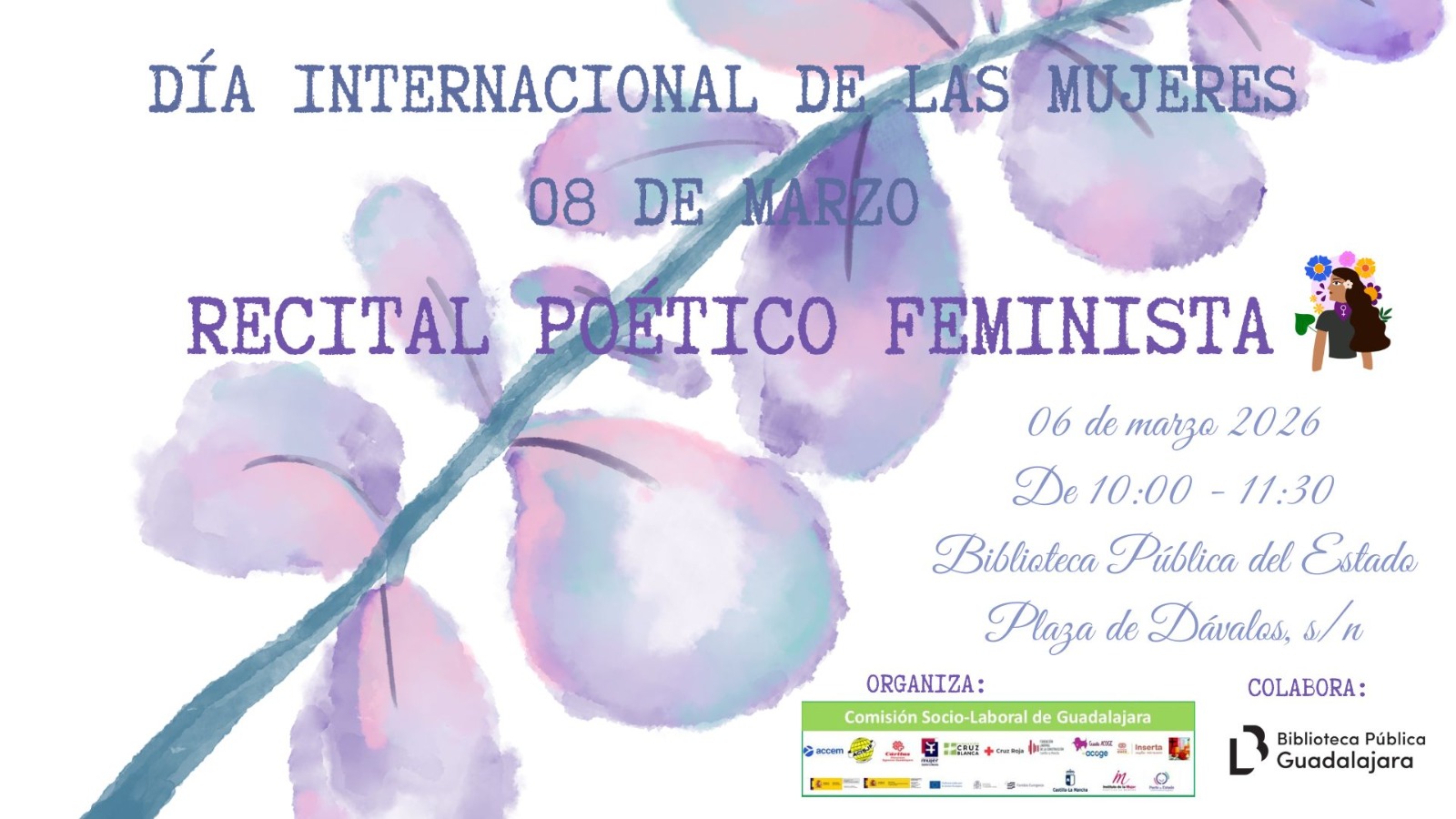 En el Recital Poético Feminista del 8M participan varias entidades diocesanas 